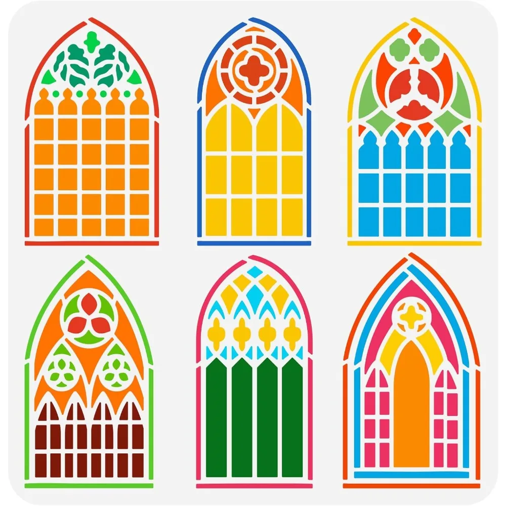 

PET Hollow Out Drawing Painting Stencils for DIY Scrapbook Photo Album Window Pattern 30x30cm