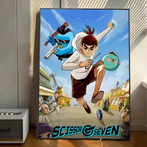 Anime Scissor Seven Whitepaper Poster Klistermärken Konst Väggmålningar Dekor Spelrum Dekor Presenter Kawaii HD Målning Katt Bilar 10 best sales sax sju - №6