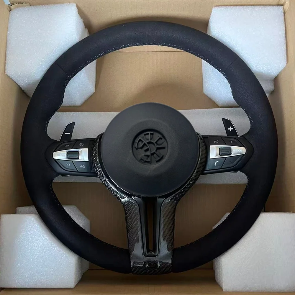 Suede Steering Wheel Car Accessories For BMW F80 M3 M4 F82 F85 F90 X5 F15 E70 E90 F10 F20 F22 F30 F31 M2 F87 M3 Factory Direct