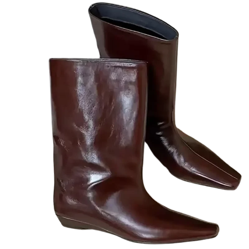 New Slip-On Knight Boots Women Retro Western Boots Wedges Short Boots For Women Ankle Boots Women Fashion Botines Mujer