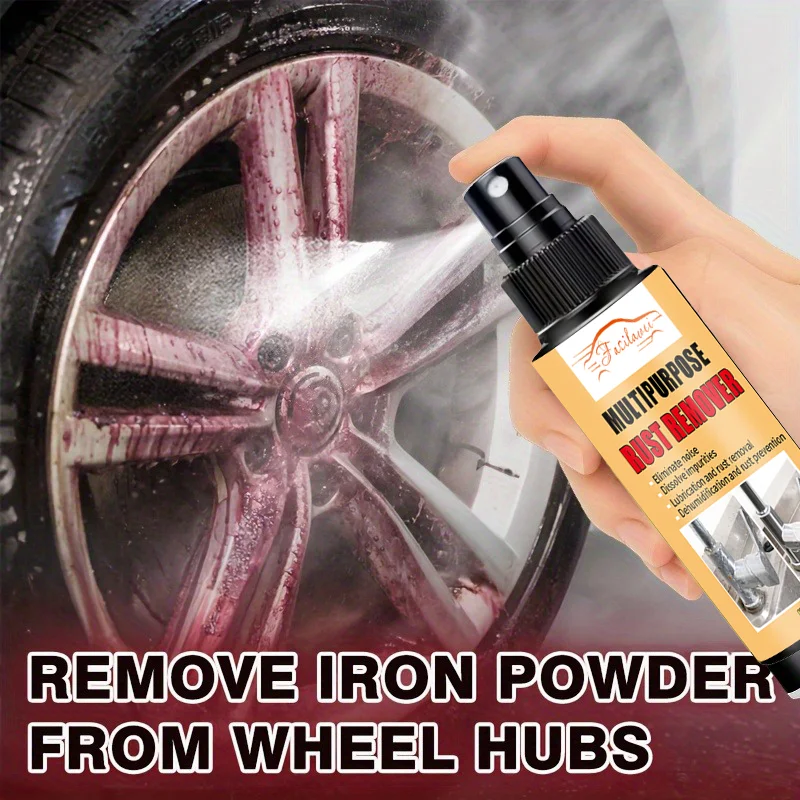 1 Bottle Wheel Cleaning Protection Spray - All-in-One Rust Removal, Oxidation, Iron Powder Remover - Aluminum/Steel Wheel Wheel