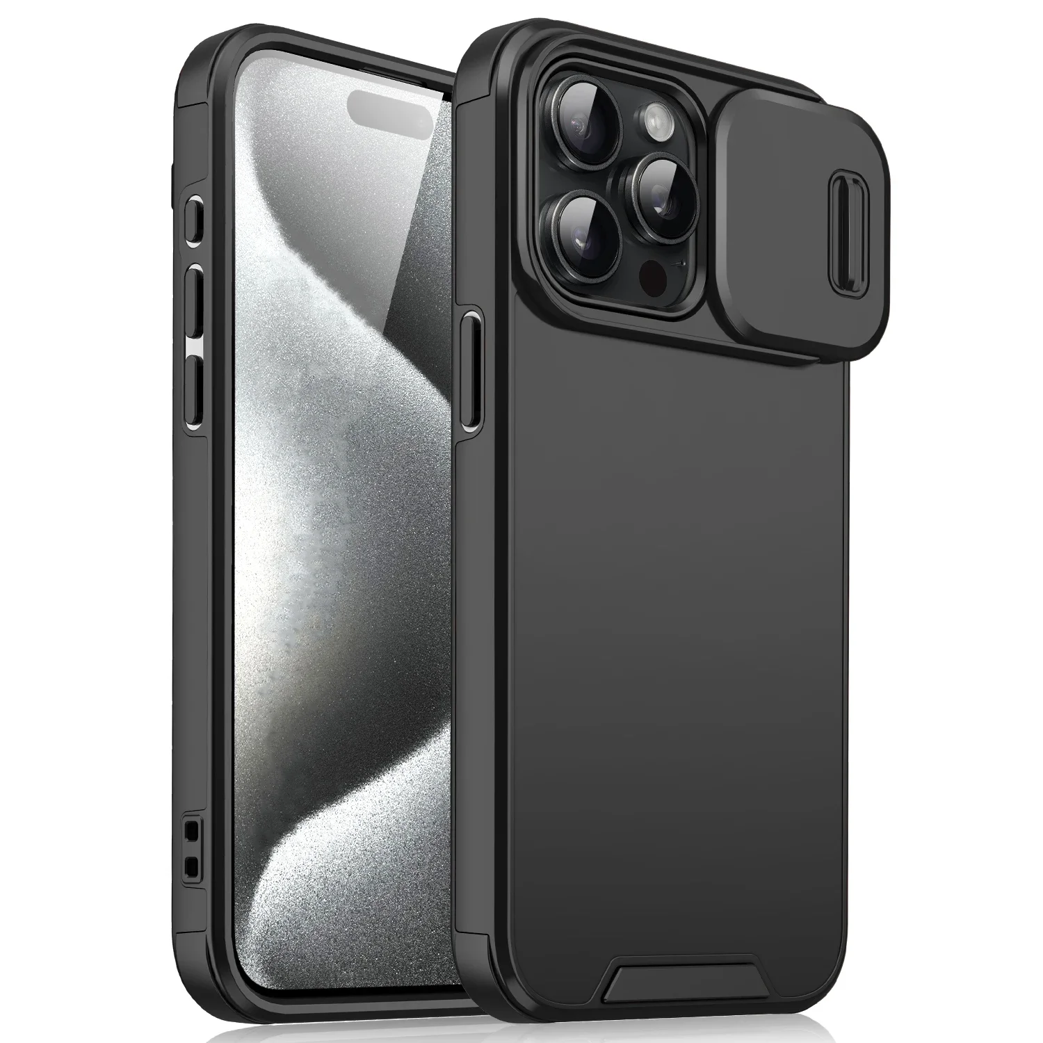 Stoßfeste Handyhülle für iPhone 11 12 13 14 15 16 17 18 Pro Max 17 Air 16E 16 15 Plus Schiebe-Kamera-Schutz Harte Hülle