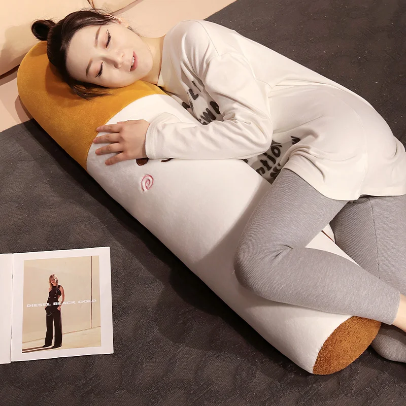 Creative Smoking Cylindrical Sleeping Cushion Cigarette Long Pillow Plush  Toys Fashion Boyfriend Birthday Gift