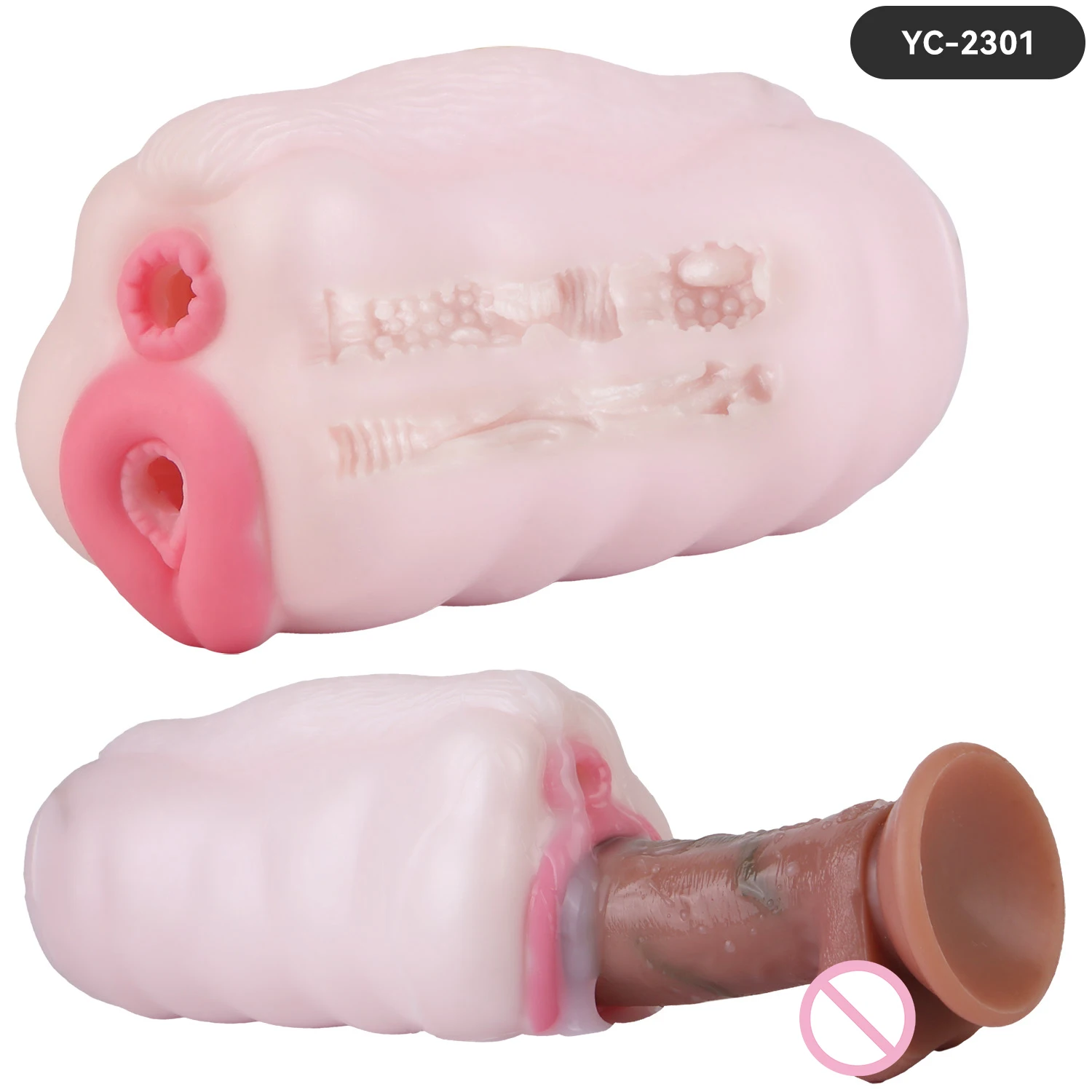 Colorful Fantasy Monster-Shaped Male Masturbator Cup - Soft Silicone Material with Waterproof and Realistic Texture for Men