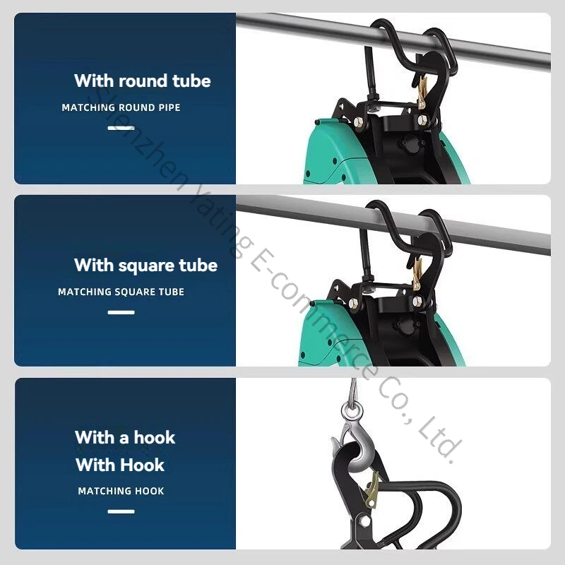 180kg 250kg 30m  Electric Hoist Household Portable 220v Electric Hoist Crane Air Conditioner Artifact Hanging Hoist Small