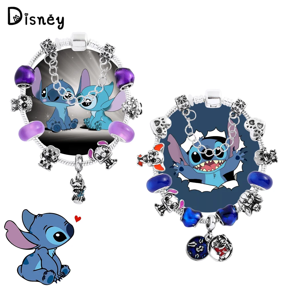 Disney Lilo And Stitch Charm Bracelet Cosplay Stitch Beads Pendant Bangle Fashion DIY Jewelry Accessories for Fans Quality Gifts