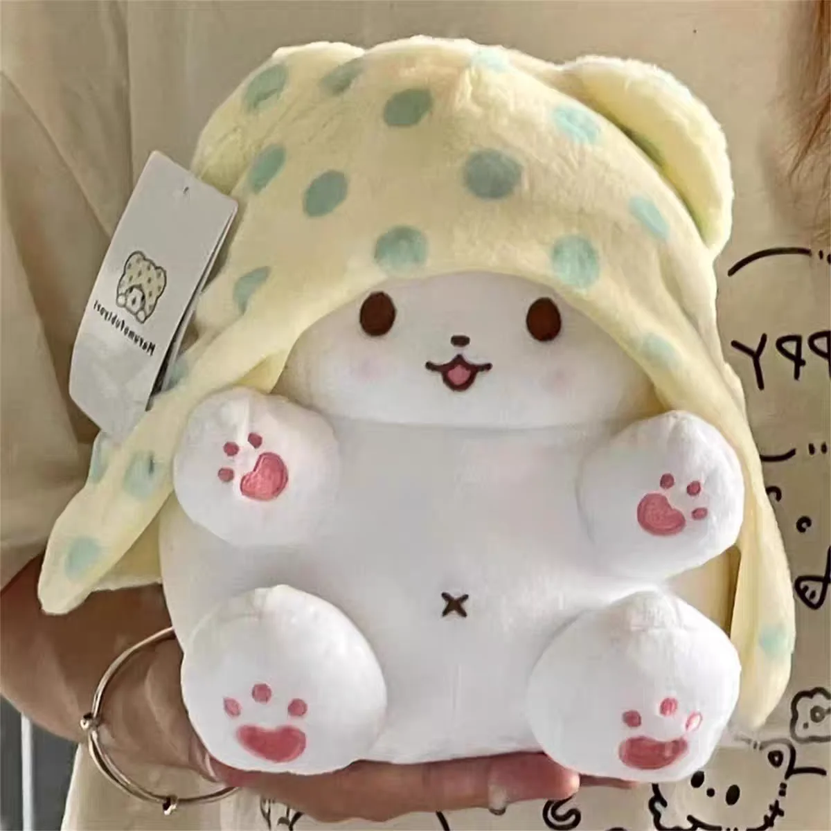 

Аниме Sanrio Kuromi, новое кавайное милое одеяло Marumofubiyori, плюшевые игрушки с медведем, плюшевые игрушки, подарки на день рождения для детей и девочек