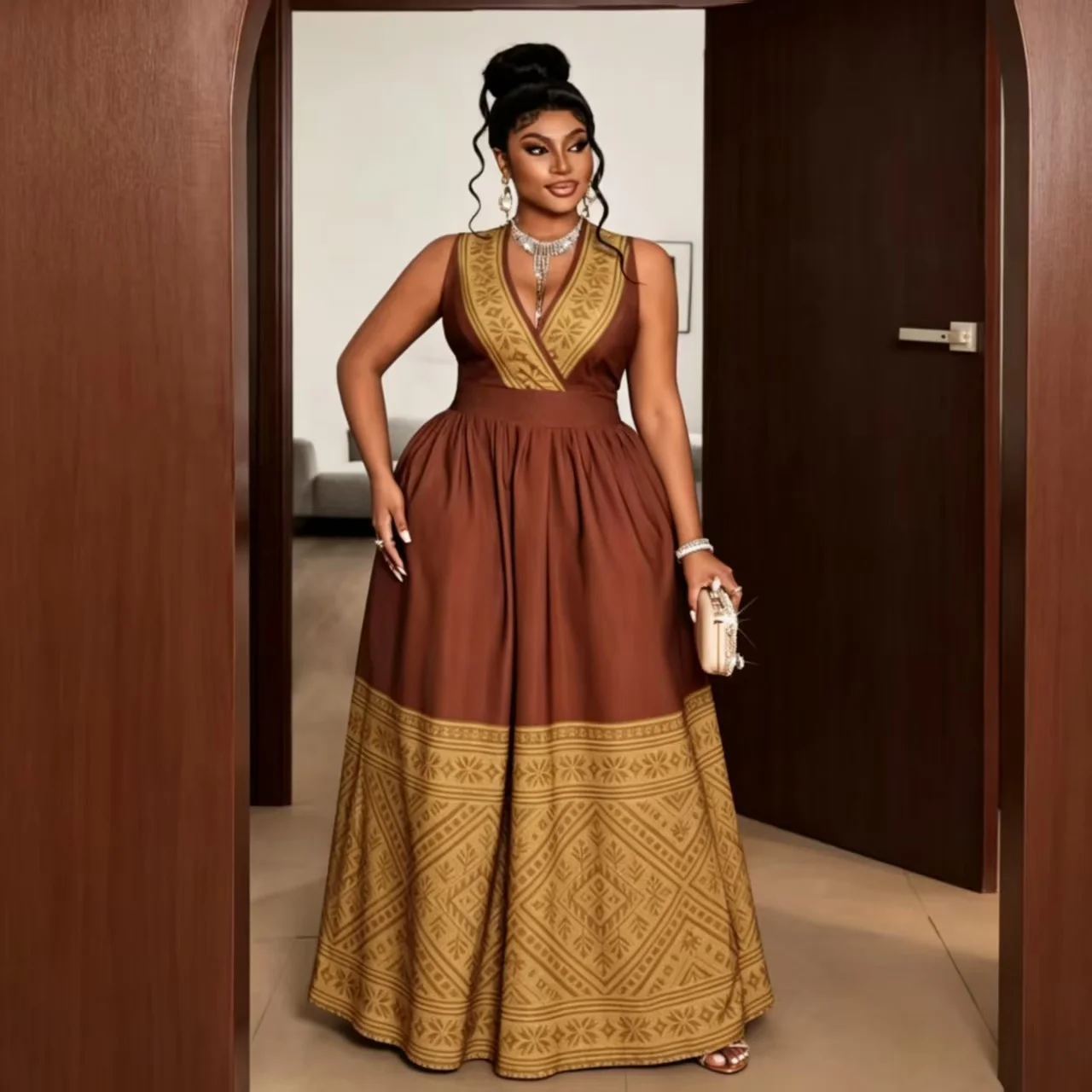 Thumbnail 4 - #4 Trending Womens Plus Size Maxi Dress Right Now