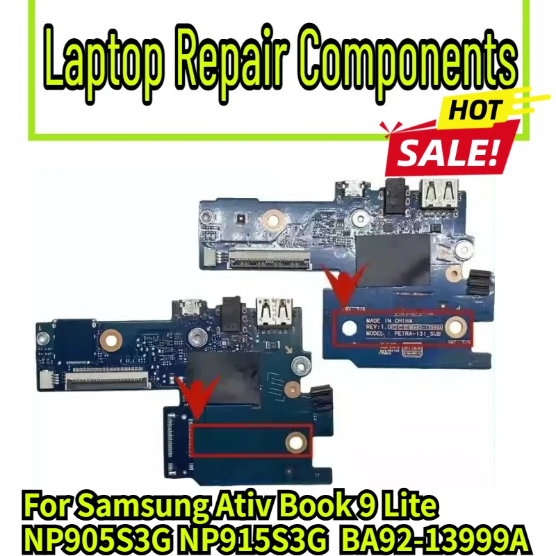95%New For Samsung Ativ Book 9 Lite NP905S3G NP915S3G Laptop Micro USB Audio USB Jack Port Switch Power Button Board BA92-13999A