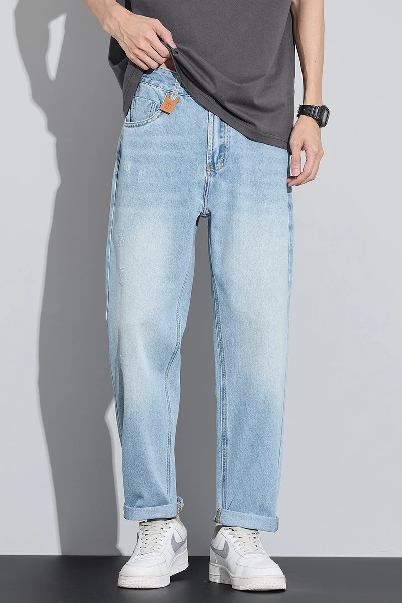 

2025 Spring/Summer Straight leg Jeans Men's Fashion Versatile Loose Pants Casual Comfortable Denim Pants