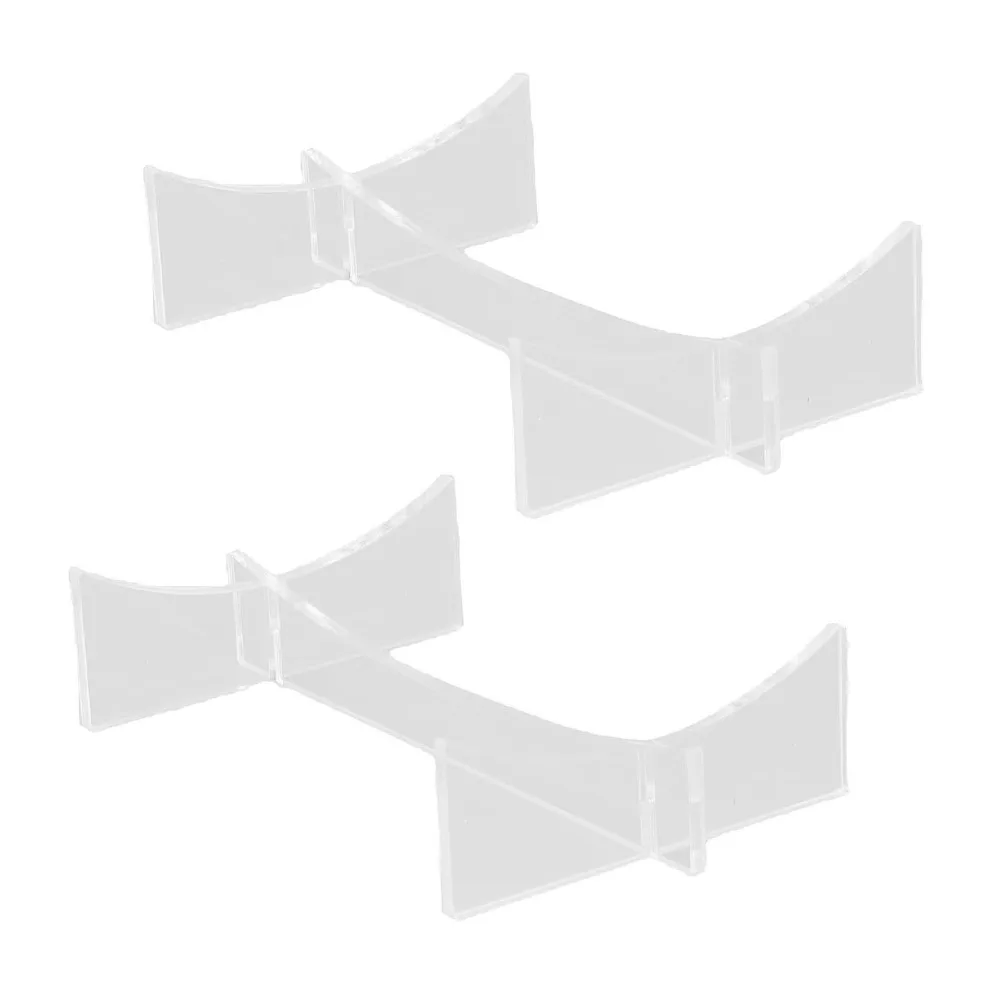 2 Pcs Clear Transparent Football Display Stand Acrylic 15x8.9x3.4cm Rugby Ball Display Stand Acrylic Display Holder Home Display