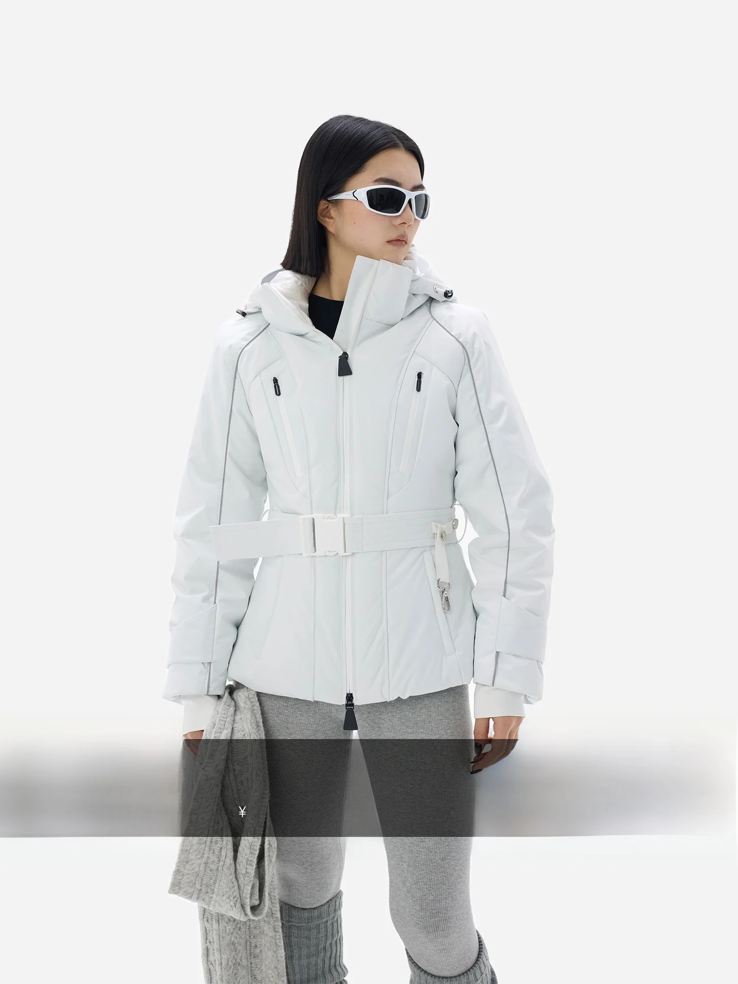 

Functional Outdoor Ski down Jaet All Day Comfortable Waist-Cinching Design e Gu Yue Women's Faion Winter Coat