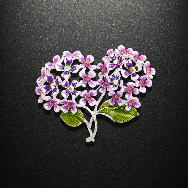 Exquisite rhinestone oil dripping flower brooch dandelion brooch versatile temperament accessory alloy