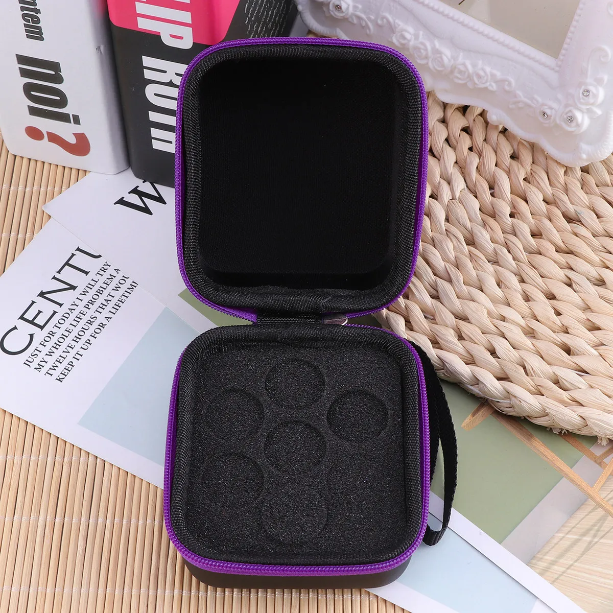 

1Pcs 7-Slot 5Ml Essential Oil Travel Case Hard Shell Eva Protection Storage Bag for Roller Bottles Aromatherapy on-The-Go