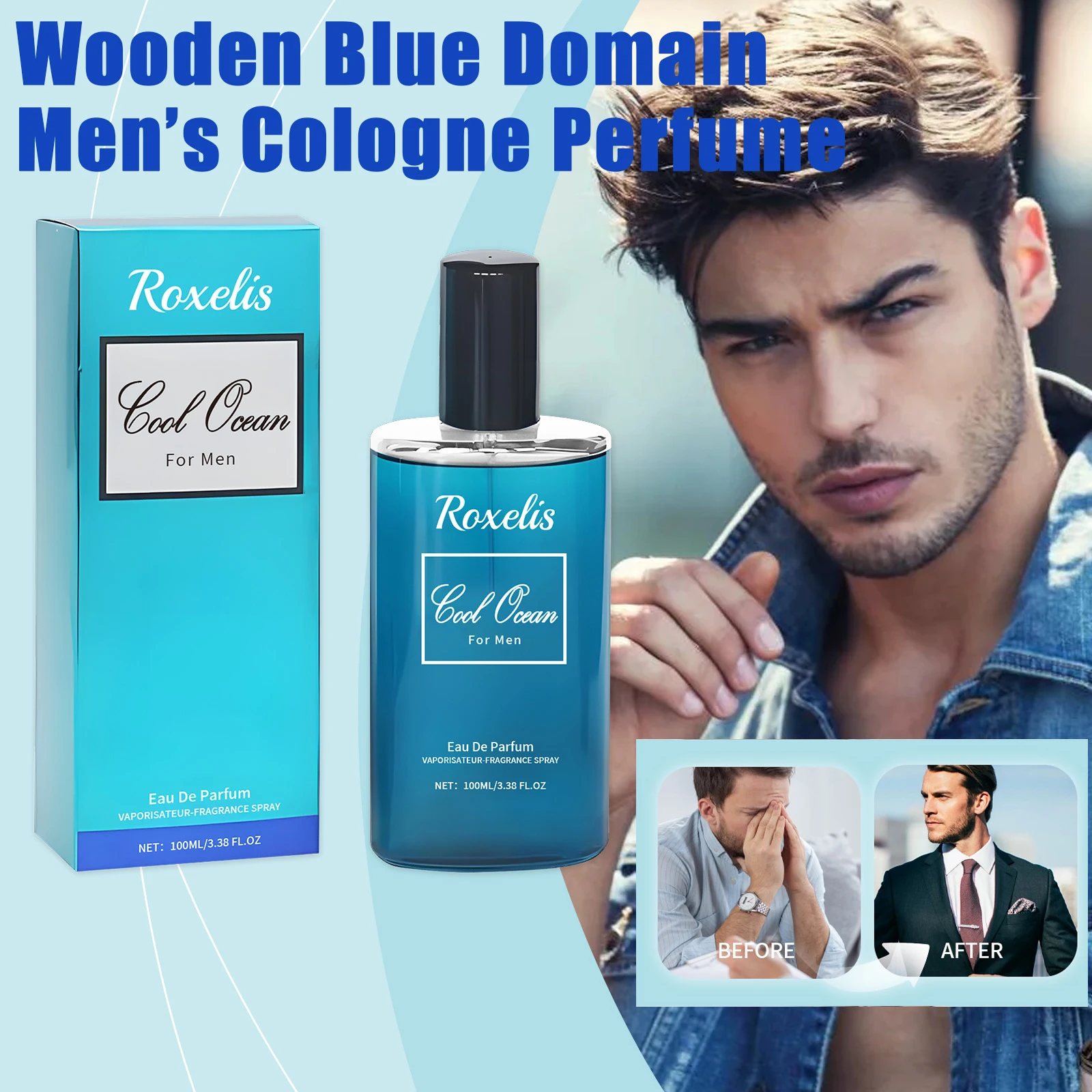 

Roxelis Wooden Cologne Perfume Men's Long Lasting Fragrance Dating Attract Fresh Body Hair Armpits Deodorant Pheromone Perfume