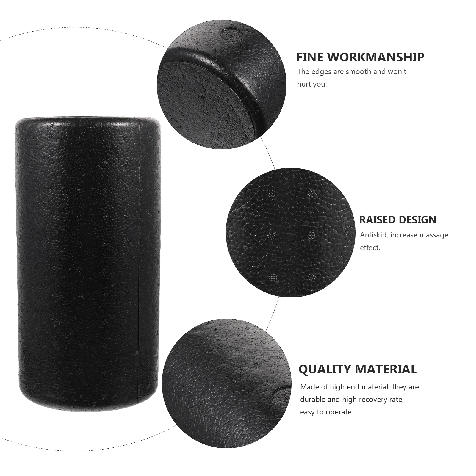 

Yoga 45Cm High Density Massage Roller Deep Tissue Relief Smooth Surface Fitness Exercise Roller For Back Shoulder Neck Leg