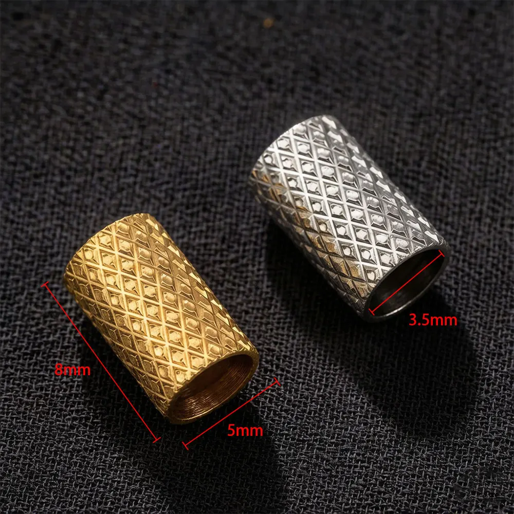 10/20pcs Stainless Steel Big Hole Tube Beads Gold color Spacers Beads For DIY Handmade Jewelry Making Bracelet Necklace Supplies view 2