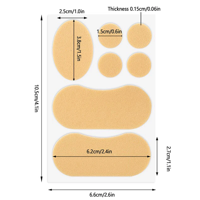 Pegatinas antidesgaste de espuma, cinta adhesiva antifricción para el talón, protección de los pies, accesorios para zapatos, 1 hoja