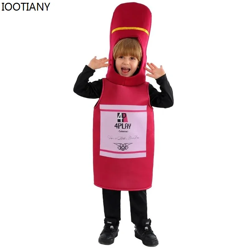 

New Kids Oktoberfest Costume Halloween Beer Bottle Boys Girls Funny Cospaly Party Costumes Carnival Child Performance Dress Up