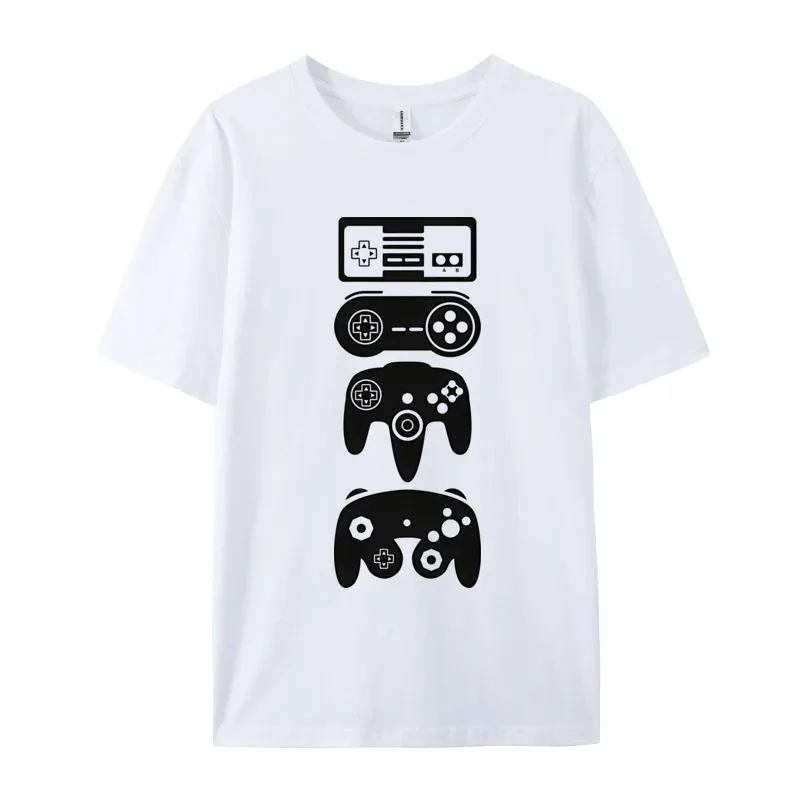 Controller Game Novelty Top T-shirts for Men Cotton Tops Shirt Print Fashionable Normal Funny Graphic T-shirts