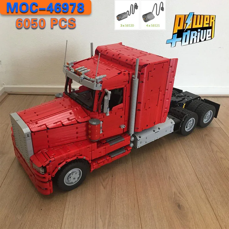 MOC-46978 и MOC-50070 Классический строительный блок для полуприцепа и прицепа Креативные модели - Развивающие строительные игрушки Подарки