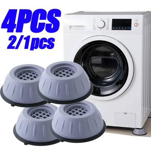 Almohadillas antivibración para pies, almohadillas de goma silenciosas para lavadora, secadora, refrigerador, Base Universal, almohadilla antideslizante fija, 4/2/1 Uds.