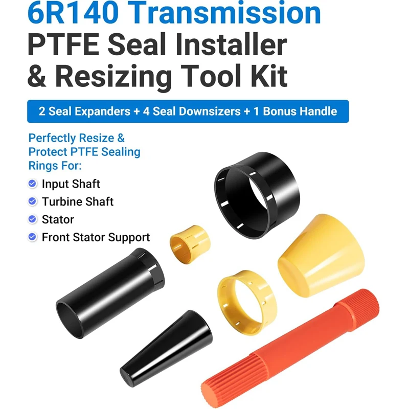 For Ford Super Duty F250-F550 & E350-E450 ,7Pcs/Set 6R140 Transmission Seal Ring Installer and Resizer Tool Kit