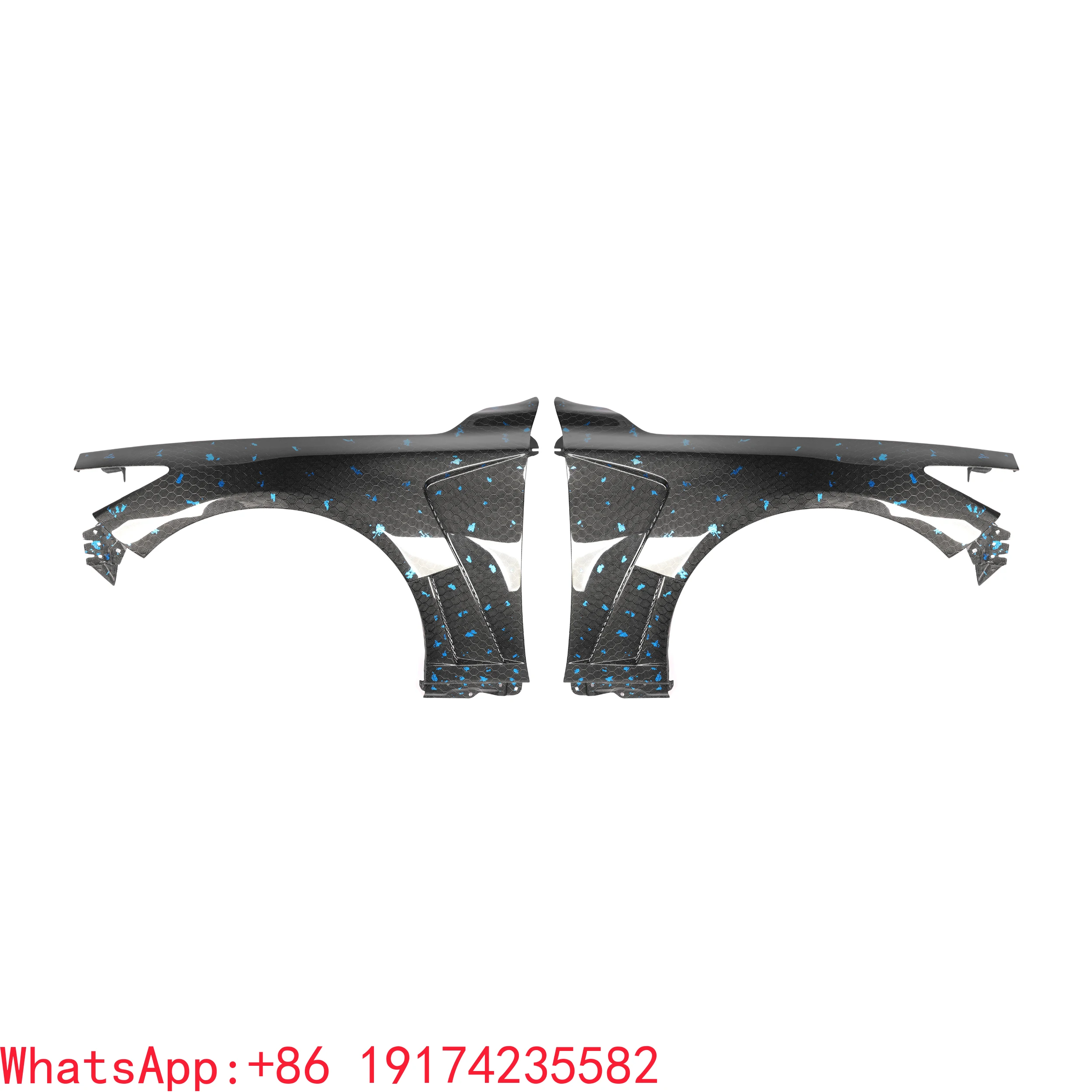 

Real Carbon Fiber Football Pattern Honeycomb Front Side Fender Trims for In-finQ50 Q50L 2014-2020 Q50 Fender Trims