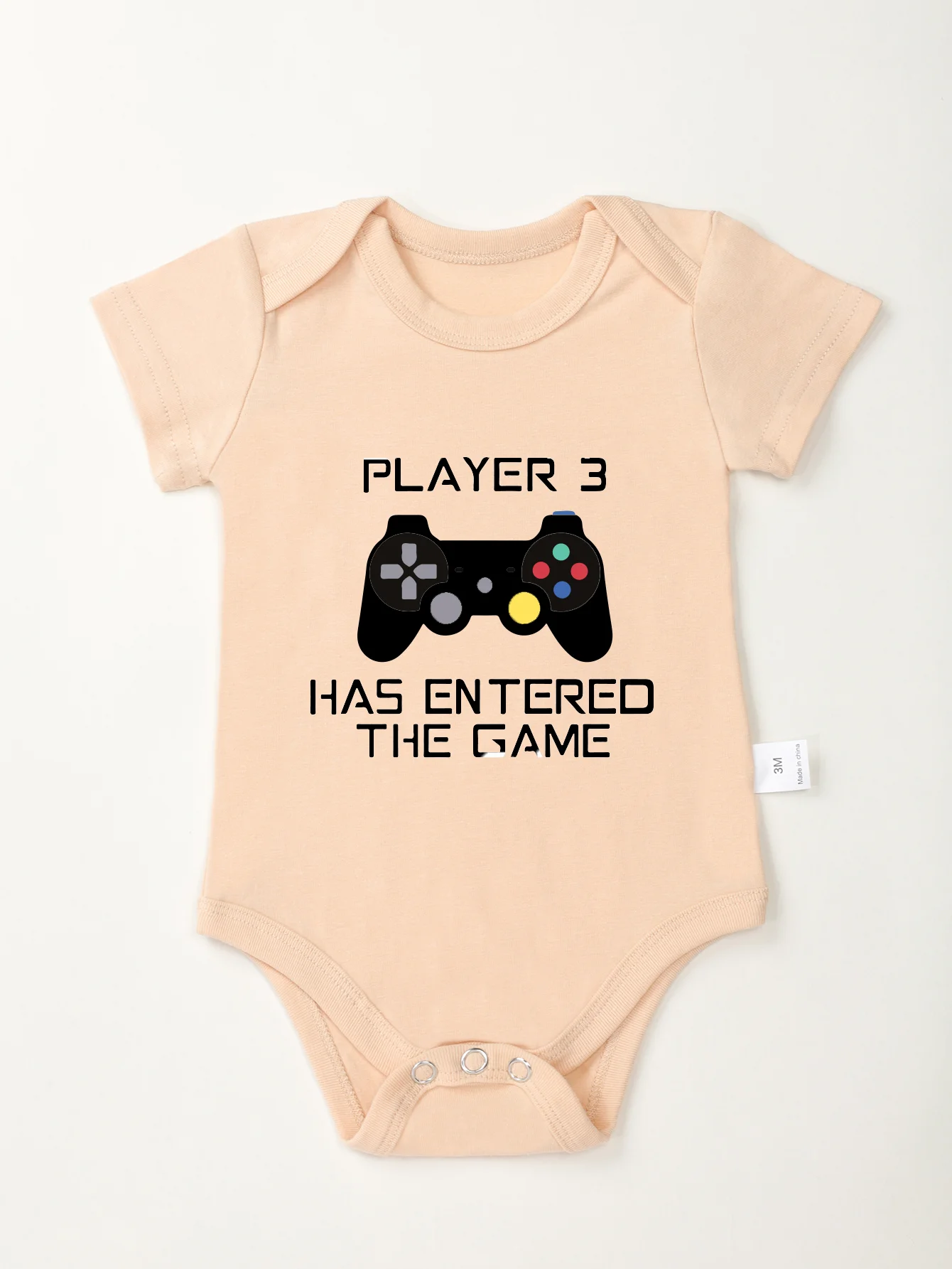 Toddler Newborn Cool Infant Baby Boy Girl Short Sleeve Rompers Bodysuit Player 3 Has Entered The Game Printing Jumpsuit Fashion