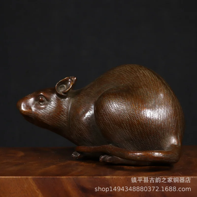 Copper Ornament Brass Money Mouse Living Room Twelve Zodiac Rat Craft Lucky Charm