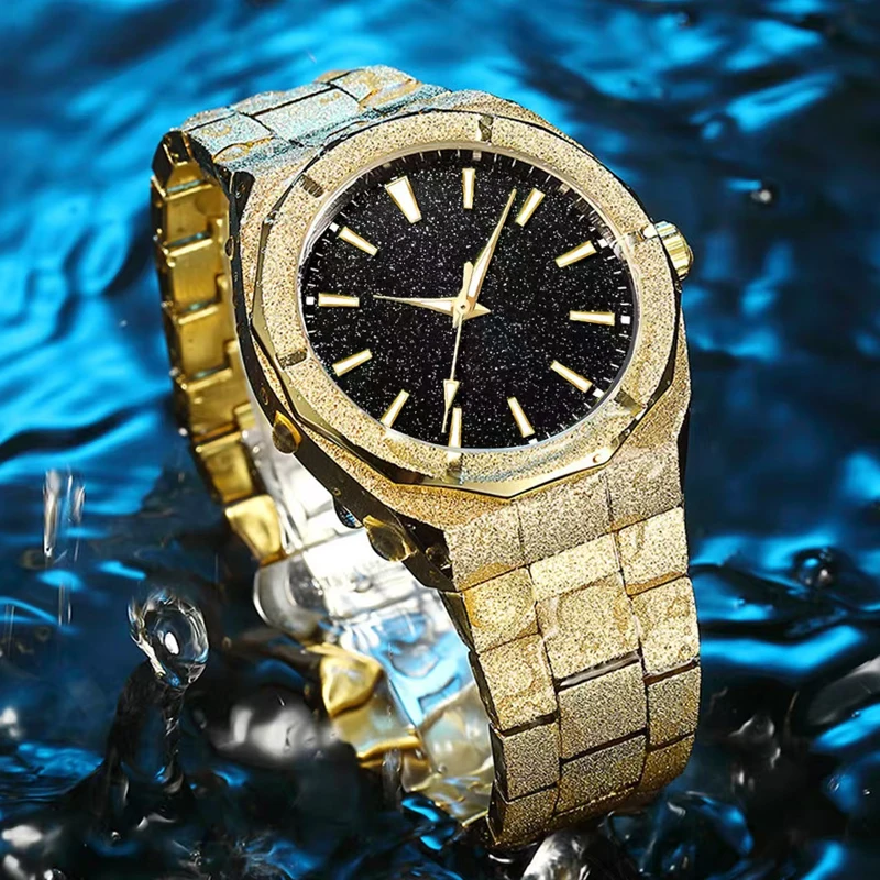 Men Watch Starlight Radiance Brushed wristwatch Dial Luxury Busines Timepiece Luminous Water Resistant Quartz Watch Unisex Style