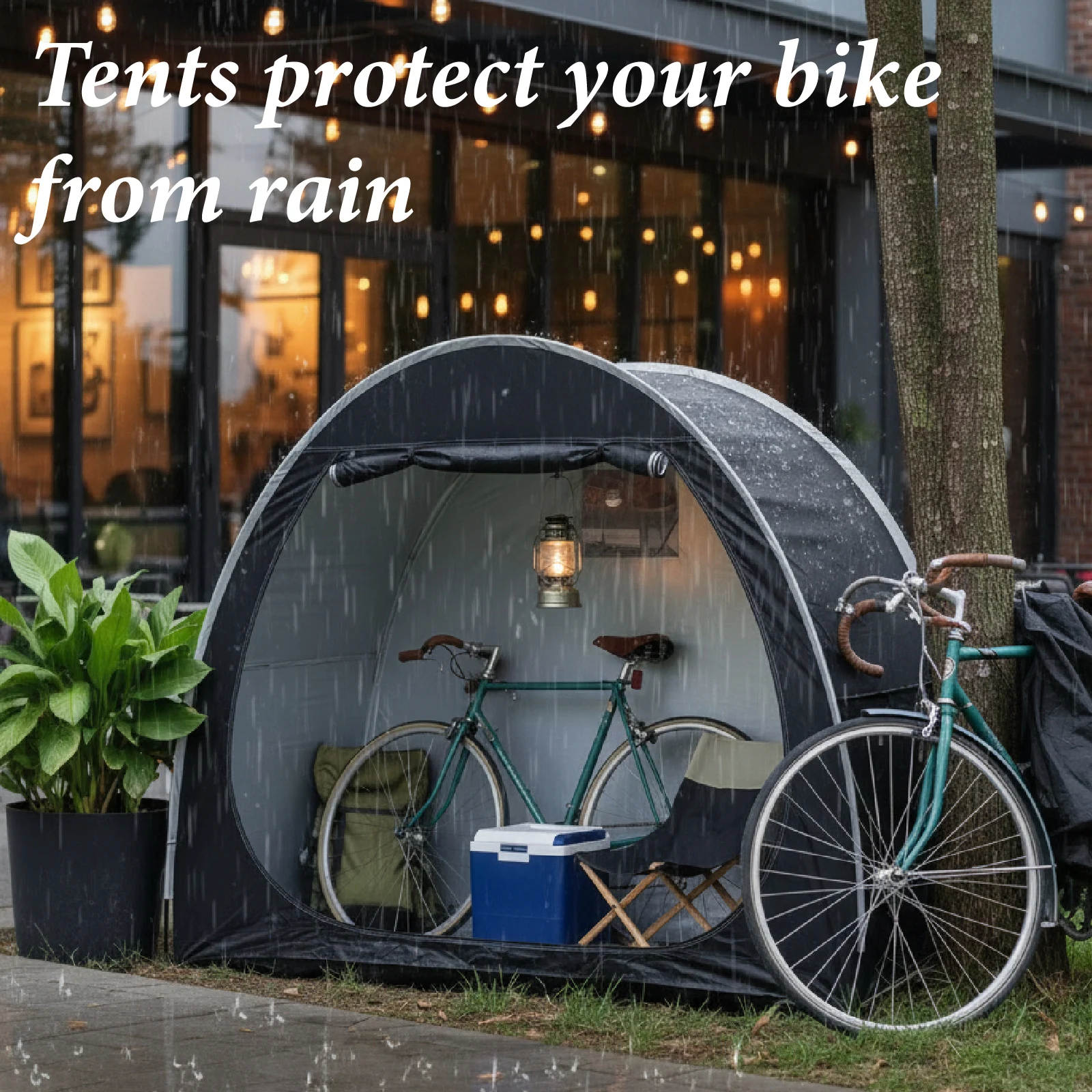1 Pack Bike Storage Tent, Heavy Duty Fabric Shed for Bikes, Portable Garage for Outdoor Courtyard Use.