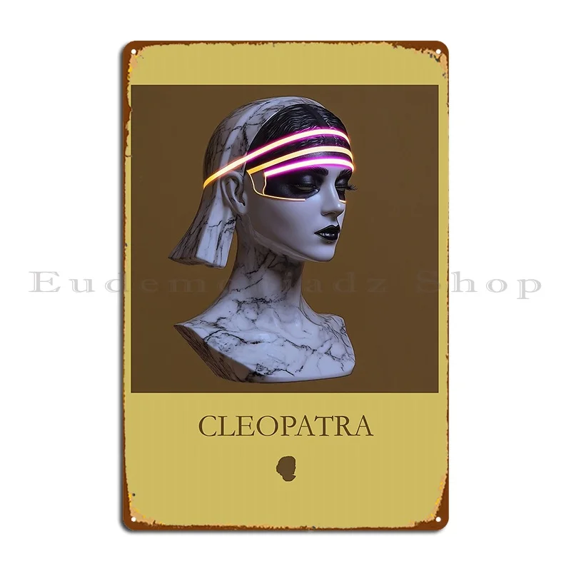 Cleopatra Metal Plaque Poster Living Room Garage Customize Wall Decor Garage Decoration Tin Sign Poster