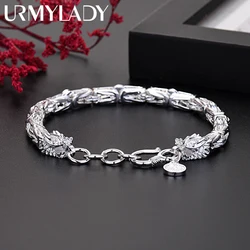 925 Sterling Silver Exquisite dragon head Chain bracelets for man women fashion designer jewelry wedding party holiday gifts