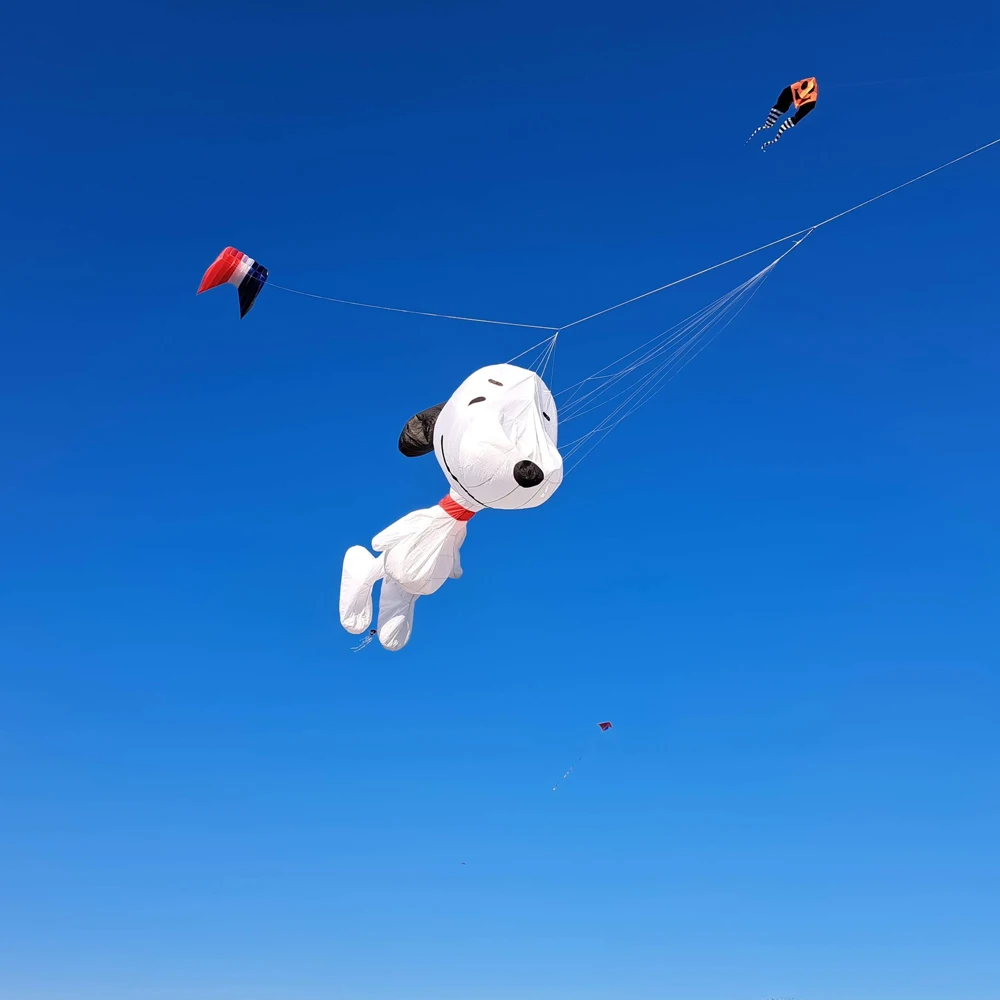 9km 3.5m cão pipa linha inflável macia lavanderia pipa 30d ripstop náilon com saco para festival de pipa (aceitar atacado)