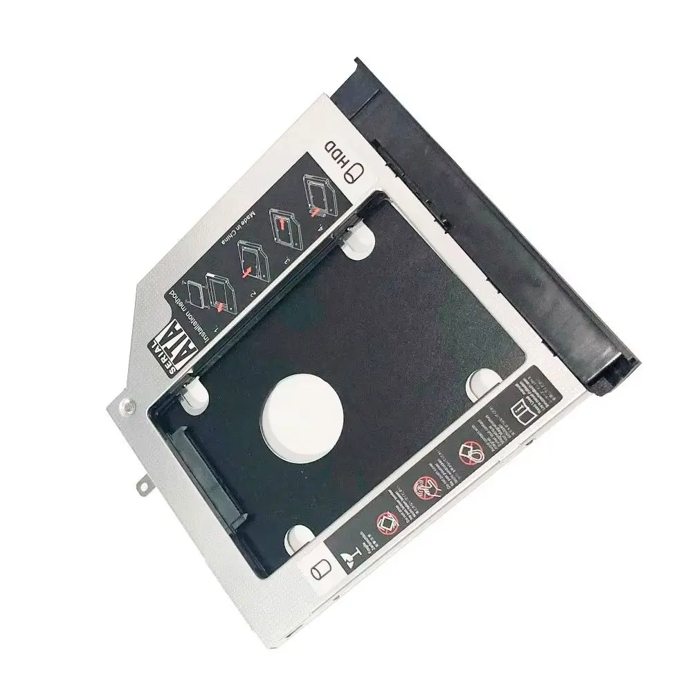 2nd 2.5 SATA Hard Drive SSD HDD Optical bay Caddy Frame Bracket Tray for Lenovo IdeaPad 110-14IBR 110-15IBR Bezel Panel Included