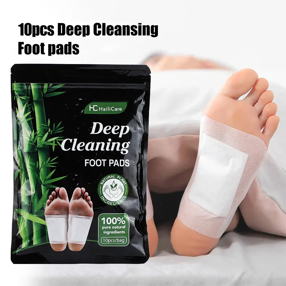 

10pcs Organic Bamboo Charcoal Foot Pads Overnight Foot Herbal Detox Pads For Bloating/Constipation Sleep Therapy US Warehouse