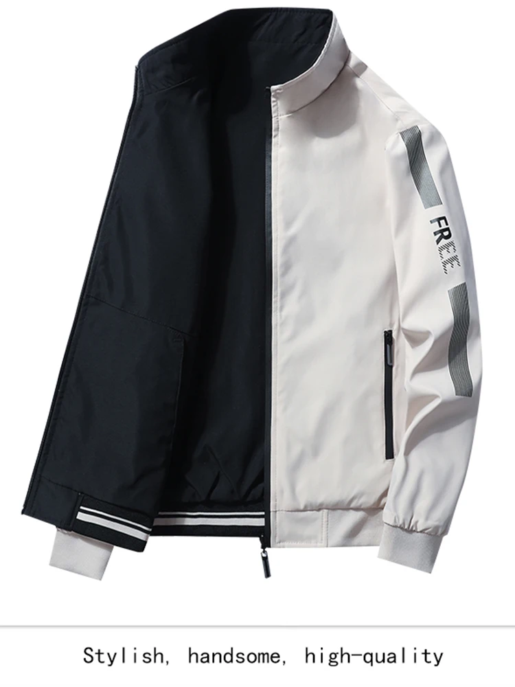 

Men's Fashion Trend New Outdoor Sports Windproof Cross-Country Climbing Double-Sided Jacket A Two-Color Riding Coat