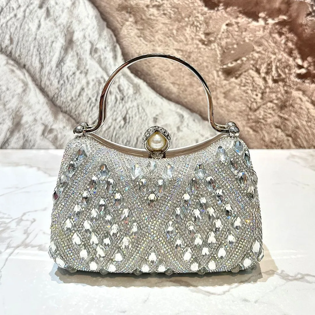 

rhinestone dinner exquisite luxury women's fashionable high-end handbag, versatile messenger bag (single does not sell)