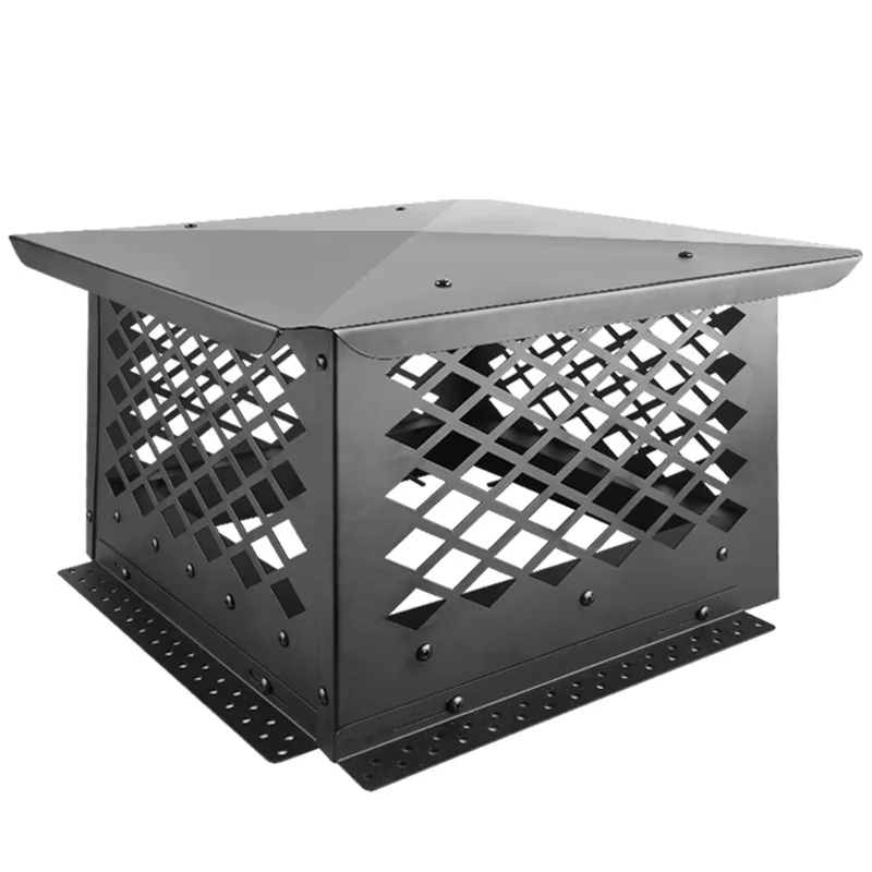 Chimney Cap, Chimney, Rain , Adjustable Bottom Black Windproof Corrosion Resistant Roof Ventilation