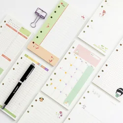 A5 A6 Loose Leaf Kawaii 45 Sheets Loose-leaf Notebook Paper Refill Spiral Binder Index Inside Page Daily Monthly Weekly Agenda