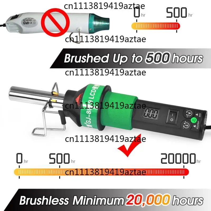 GJ8019 450W Brushless Digital Display Constant Temperature Hot Air Gun Portable Industrial Heat Power Tool