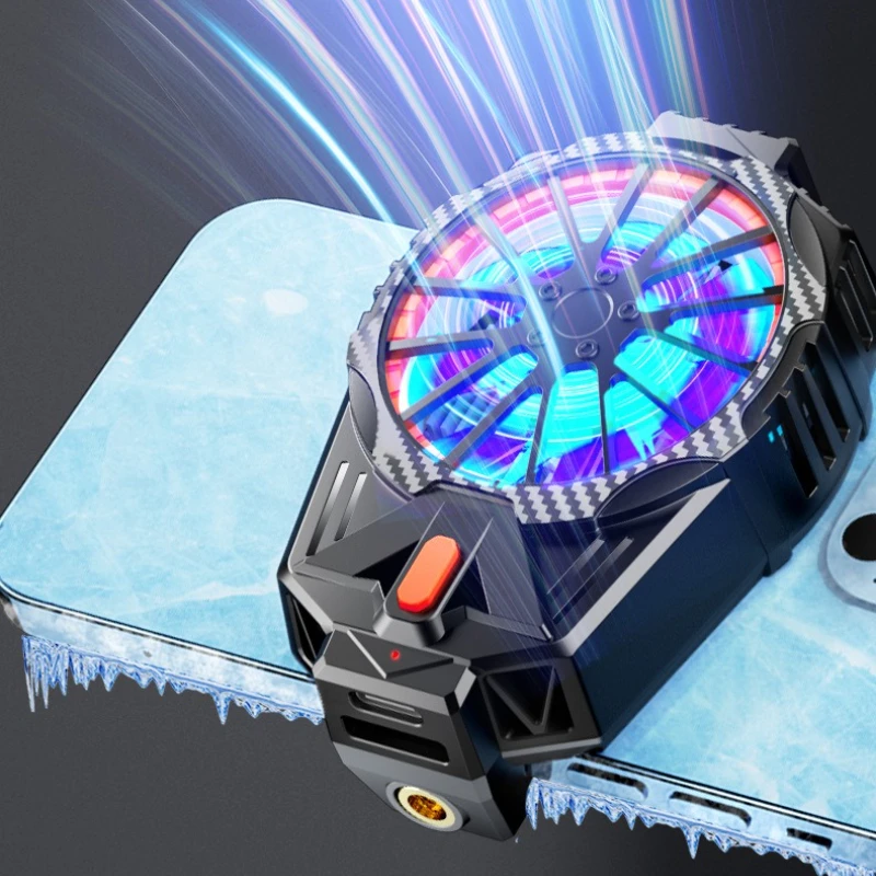 Cellphone Portable Cooling Fan Radiator for IPhone Xiaomi Samsung Asus Game Cooler Universal Mobile Phone Cooler Plug-in Model