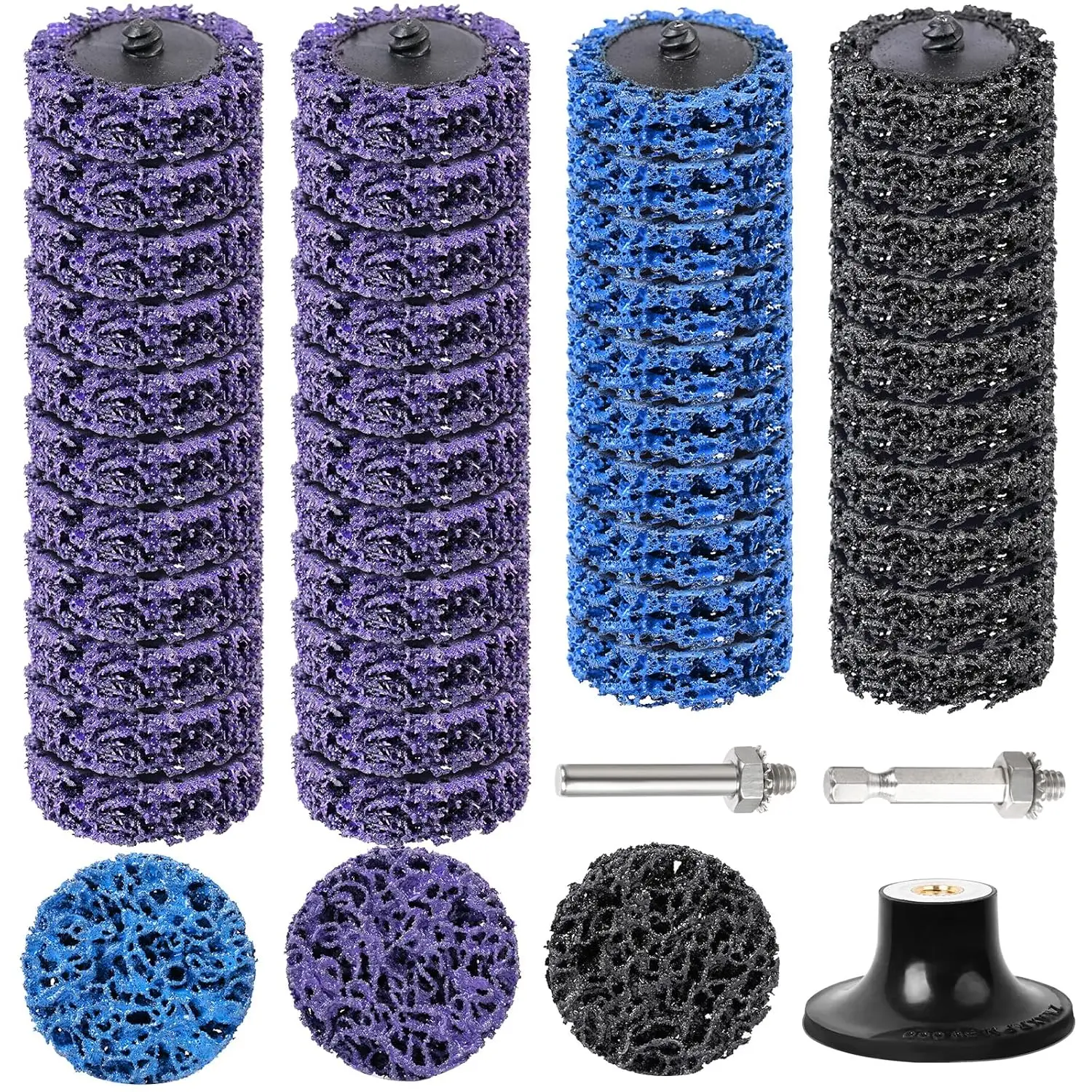 

53PCS Quick Strip Disc for Drill, 2 Inch Die Grinder Stripping Discs, 1/4" Shank Sanding Grinding Accessories for Paint