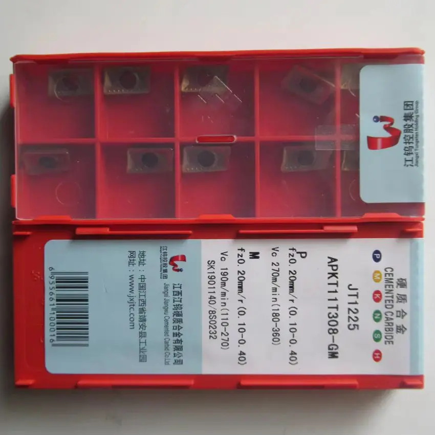 

APKT11T304-GM JT1225/APKT11T308-GM JT1225/APKT11T308-GM JT1025A APKT11T304 APKT11T308 JXTC CNC carbide inserts 10pcs/box