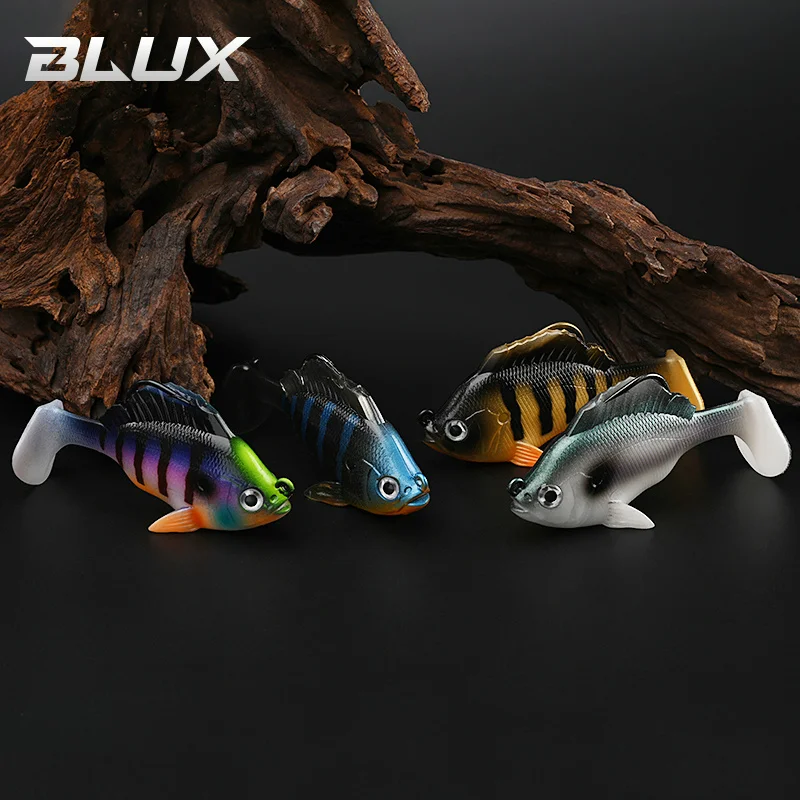 BLUX SLEEPER SHAD Gill Bottom Fishing Lure 8cm 19g Lead Head Hidden Hook Soft Bait Swimbaits Fish Jig Paddle Tail Pike Bass Gear