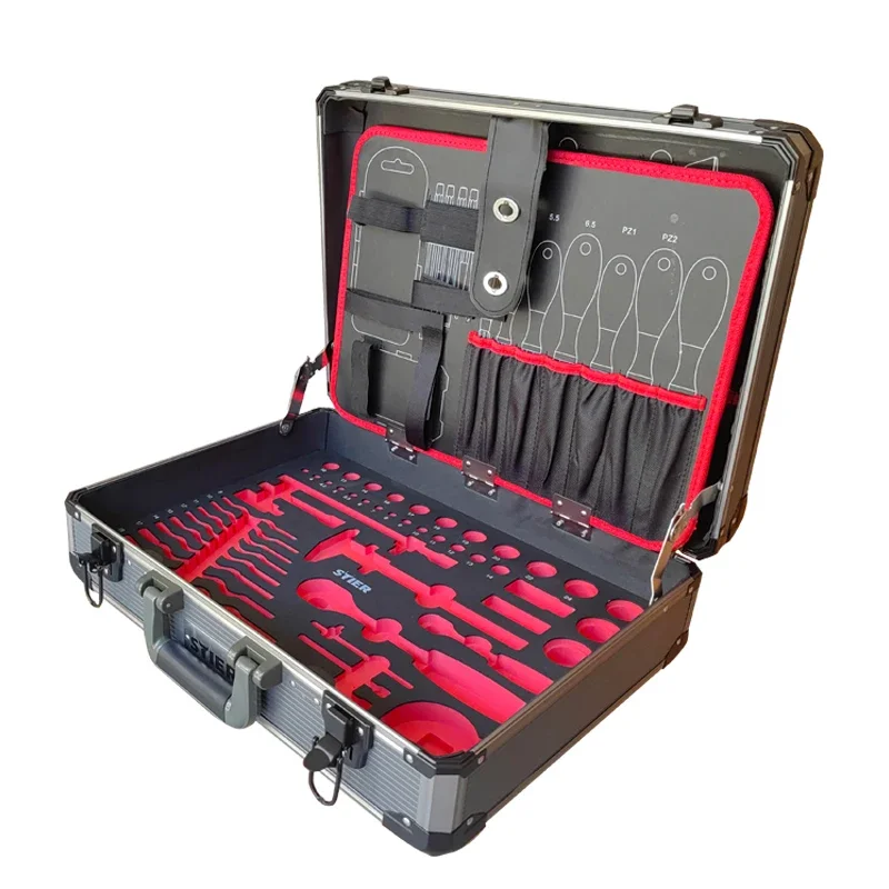 Case tool box large hard case multi tool organizer portable toolbox electric suitcase garage equipment tool storage box