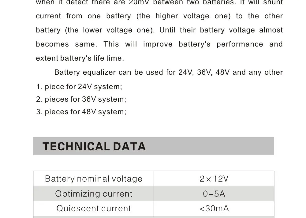 MAZAVA Batterie-Equalizer HC01 2 x 24V 2x12V Anzeige Batterien 24V 48V Aktiver Spannungsausgleich Blei-Säure Li-Ion LiFePO4 Batterie – Detail 4