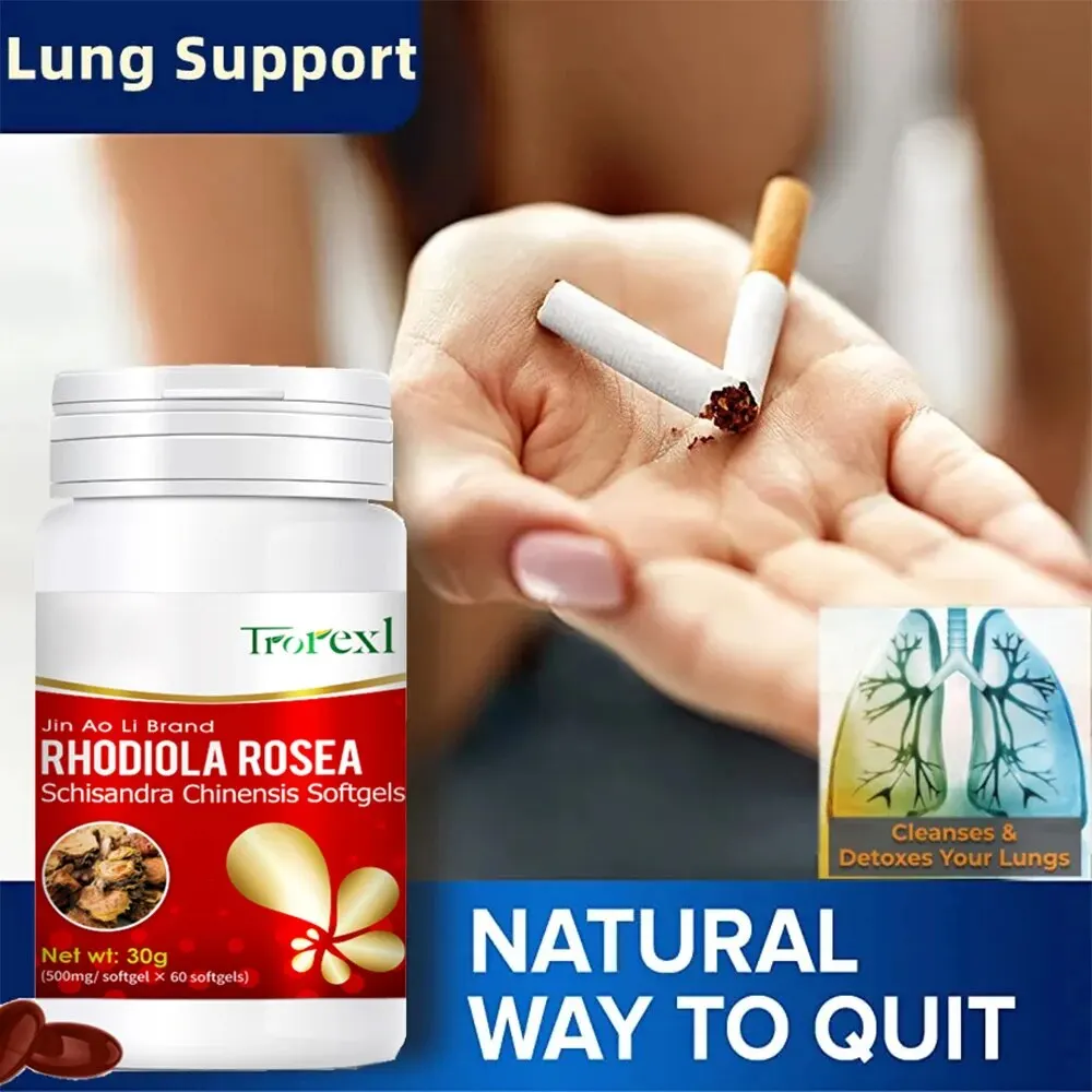 Lung Cleanse Detox Pill Support Respiratory Health Mucus Clear Quit Smoking Aid Asthma Relief Altitude Sickness Vegan Supplement