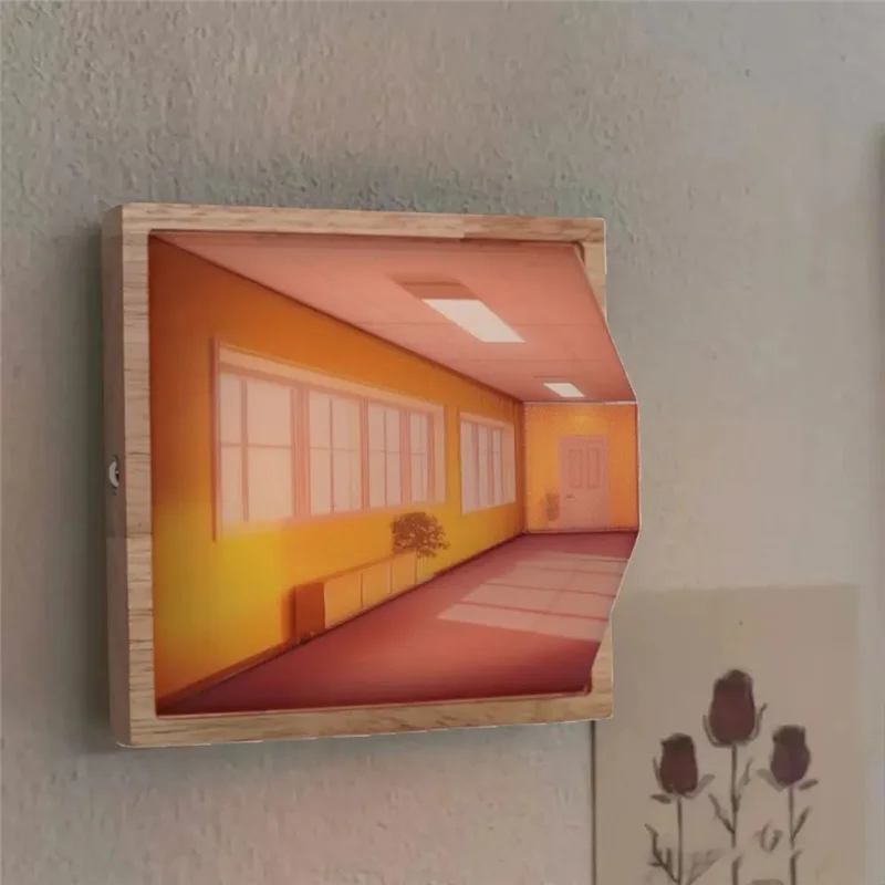 

AAAC-3D Stereoscopic Visual Wall Lamp Bedside Decorative Lamps Scene 3D Effect Color Changing DIY Wall Lamp